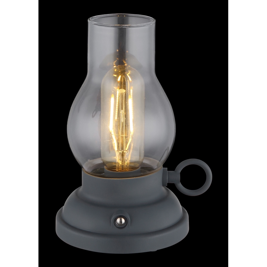 Globo - Lámpara de mesa táctil recargable LED regulable LED/1W/3,7V 1200 mAh antracita
