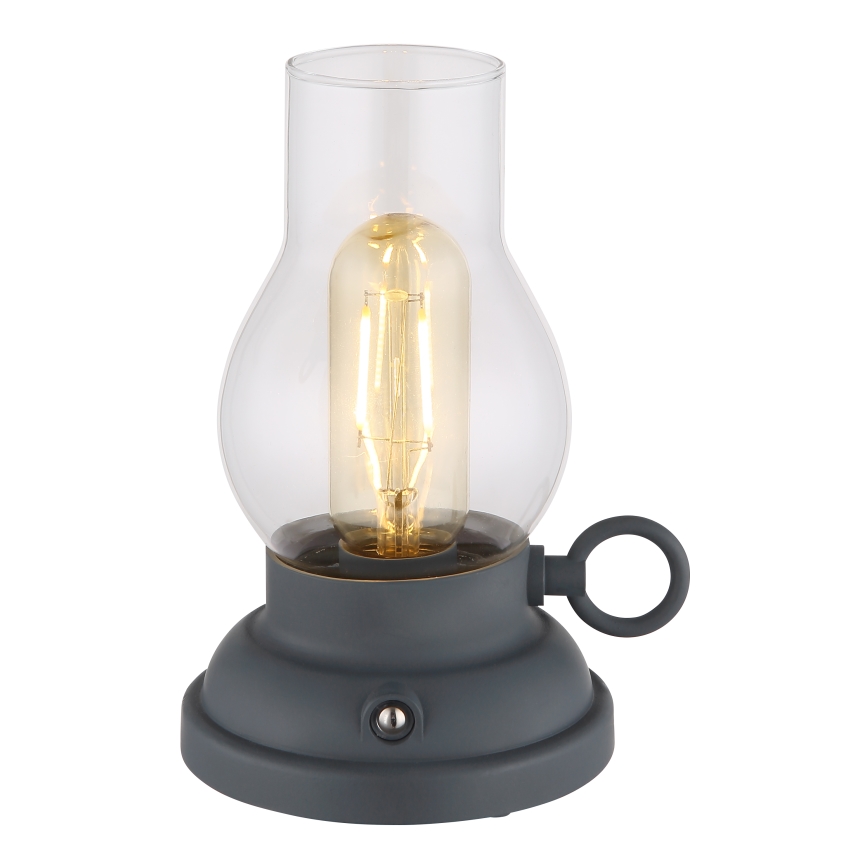 Globo - Lámpara de mesa táctil recargable LED regulable LED/1W/3,7V 1200 mAh antracita