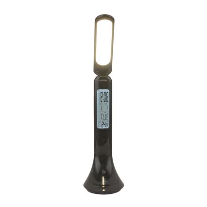 Globo - Lámpara de sobremesa LED recargable y regulable con pantalla LED/4W/230V 2200 mAh negra