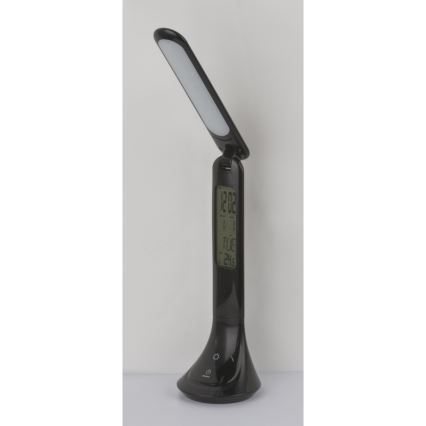 Globo - Lámpara de sobremesa LED recargable y regulable con pantalla LED/4W/230V 2200 mAh negra