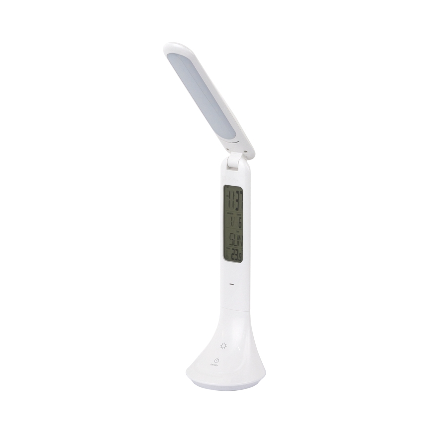 Globo - Lámpara de mesa recargable LED regulable con pantalla LED/4W/230V 2200 mAh blanca