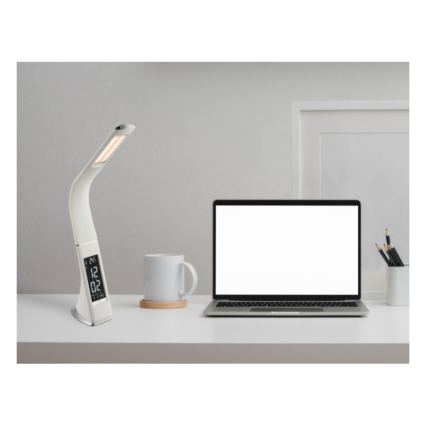 Globo - Lámpara de sobremesa LED táctil regulable con pantalla LED/6,5W/230V 3000/4500/5800K blanca