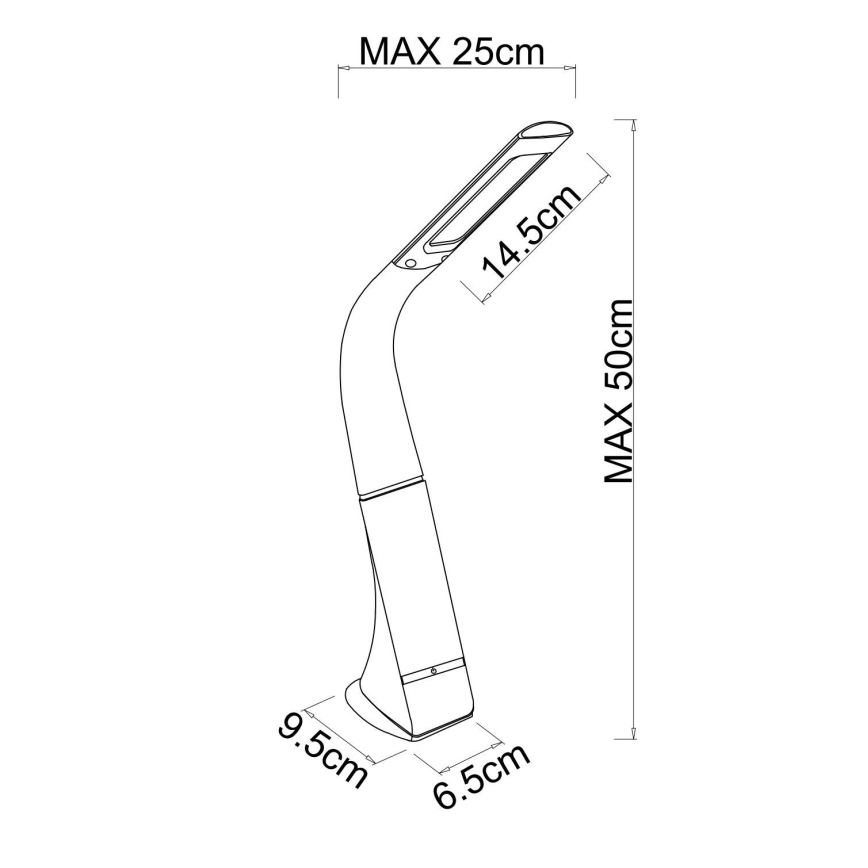 Globo - Lámpara de sobremesa LED recargable, táctil y regulable LED/5W/5V 2200 mAh