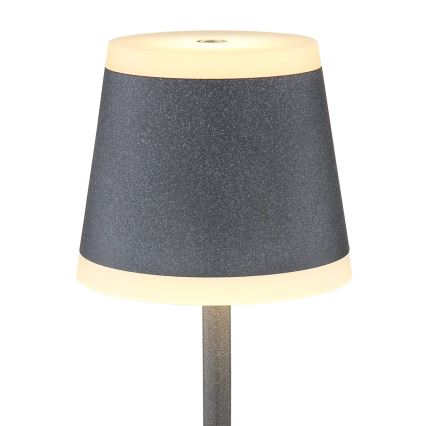 Globo - LED Lámpara de mesa táctil recargable y regulable LED/4,6W/3,7V 3000K 1800mAh gris IP54