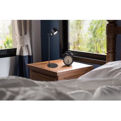 Globo - Lámpara de mesa regulable LED táctil 4en1 LED/4W/5V 3000/4000/5000K 1200 mAh negro