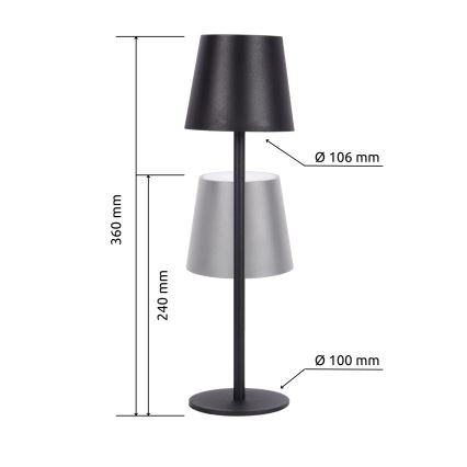 Globo 58438G - Lámpara de exterior LED táctil regulable VANNIE LED/3W/3,7V IP44