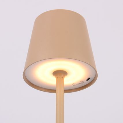 Globo 58438S - Lámpara de exterior LED táctil regulable VANNIE LED/3W/3,7V IP44 beige