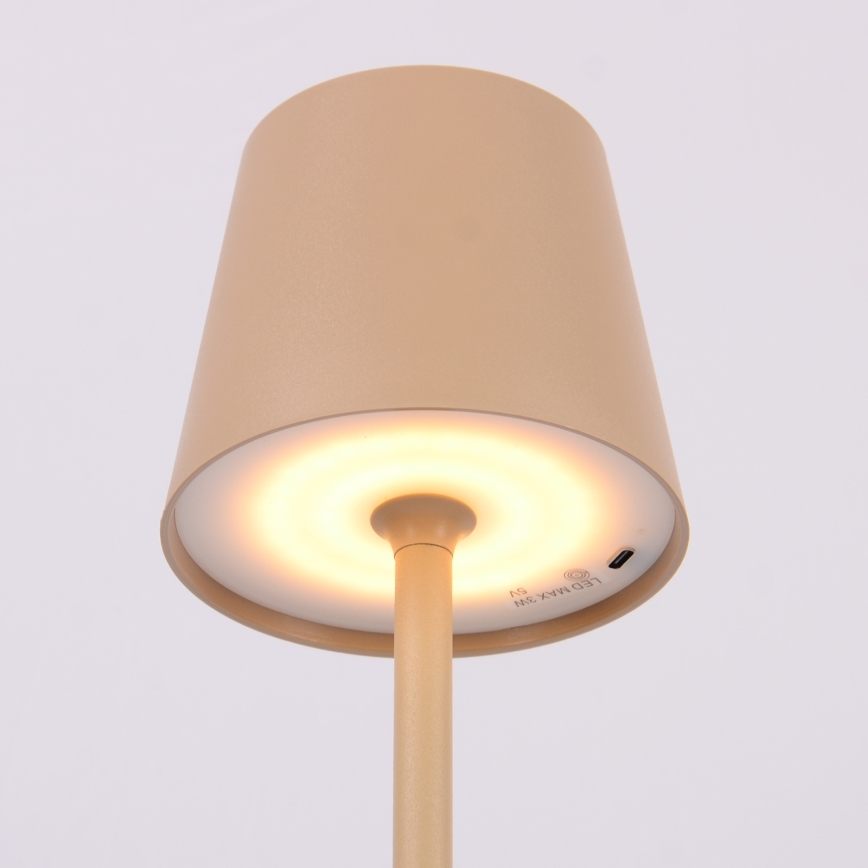 Globo 58438S - Lámpara de exterior LED táctil regulable VANNIE LED/3W/3,7V IP44 beige