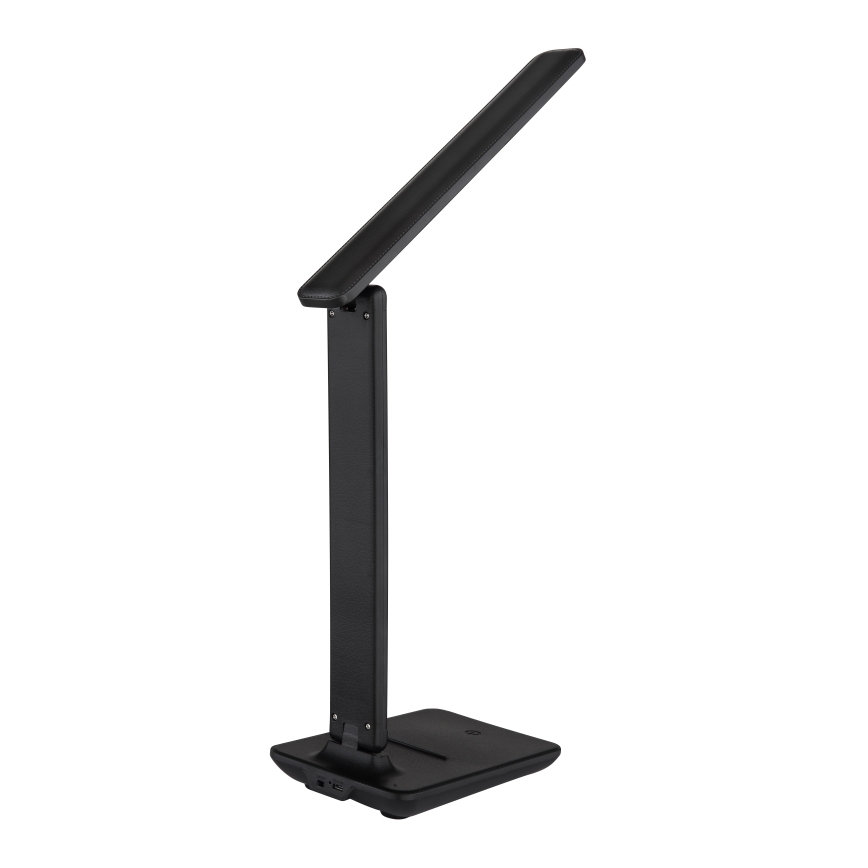 Globo - Lámpara de mesa LED recargable táctil regulable, 4W/5V, 2700/4000/6500K, 1800 mAh, negra