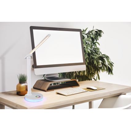 Globo - LED RGBW Lámpara de mesa táctil regulable LED/5W/230V + LED/2W 2700K/4000K/6500K blanco