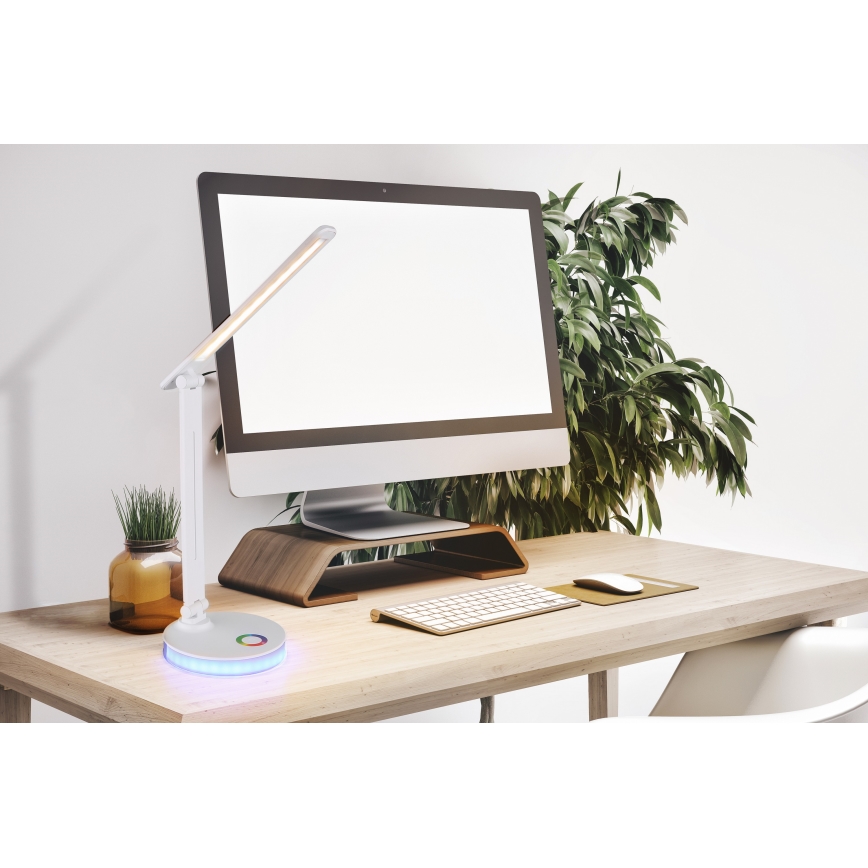 Globo - LED RGBW Lámpara de mesa táctil regulable LED/5W/230V + LED/2W 2700K/4000K/6500K blanco