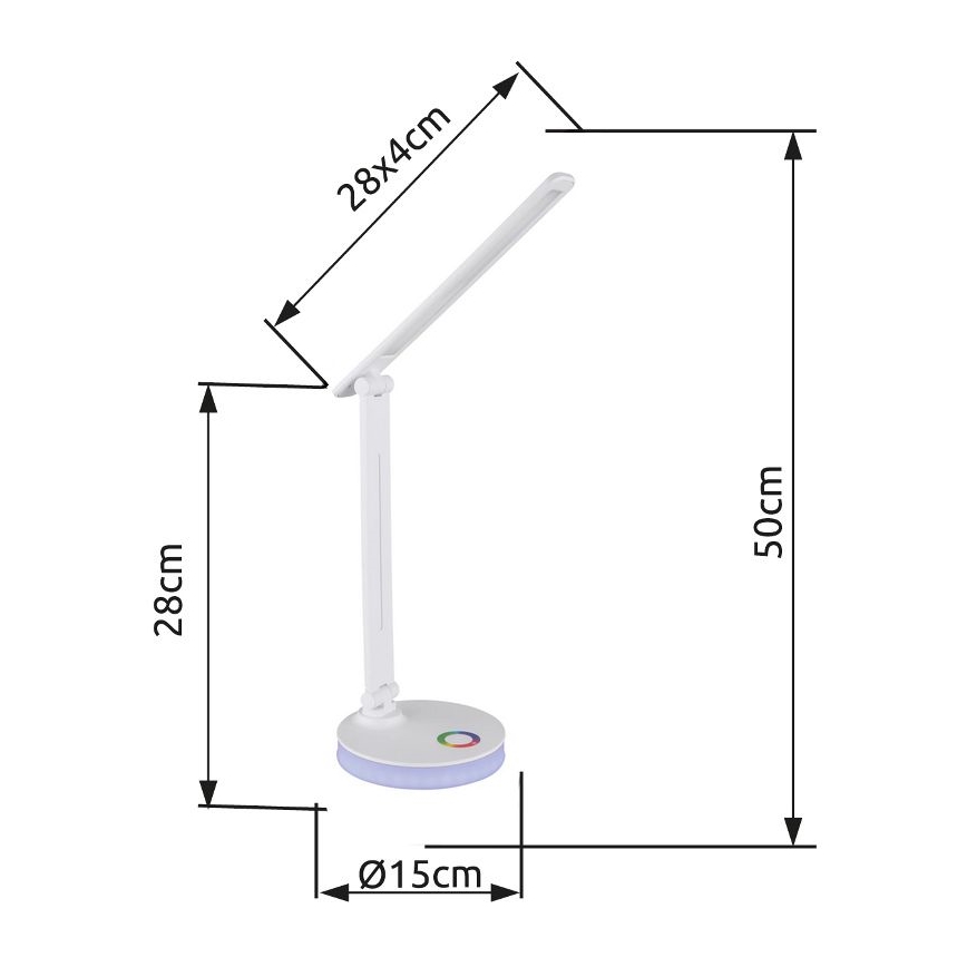 Globo - LED RGBW Lámpara de mesa táctil regulable LED/5W/230V + LED/2W 2700K/4000K/6500K blanco
