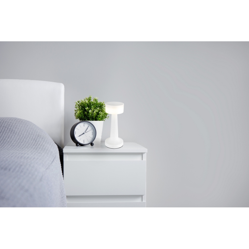 Globo - Lámpara de mesa táctil LED regulable LED/1W/3,7V 2700K/4000K/6500K 800 mAh USB blanca