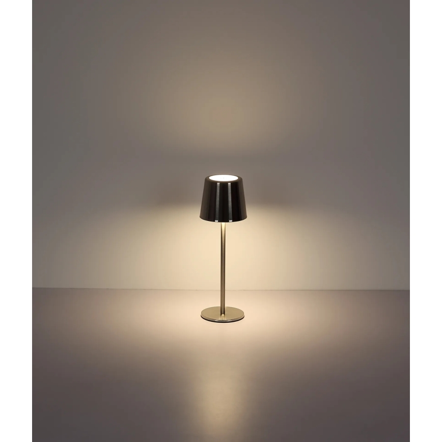 Globo - Lámpara de mesa LED recargable de control táctil y regulable, LED/2W/3,7V 3000/4000/6000K 2200 mAh cromo brillante