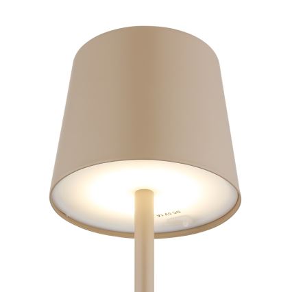 Globo - Lámpara de mesa exterior táctil LED regulable LED/2W/5V 3000/4000/6000K 2200 mAh IP44 crema