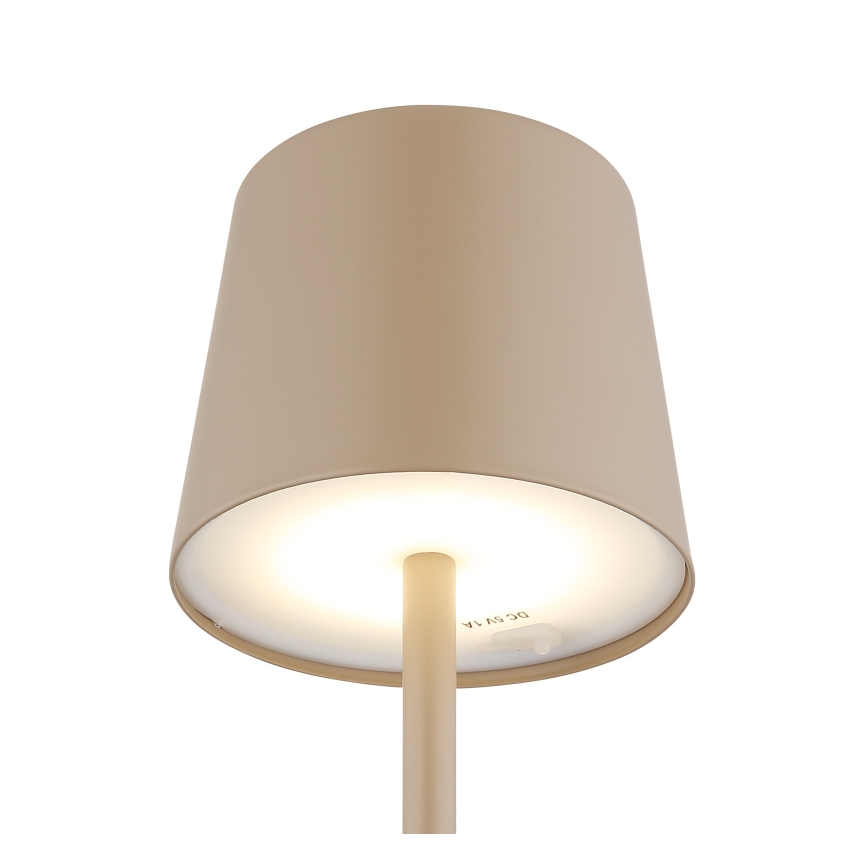 Globo - Lámpara de mesa exterior táctil LED regulable LED/2W/5V 3000/4000/6000K 2200 mAh IP44 crema