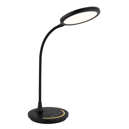 Globo - Lámpara de mesa flexible táctil LED regulable LED/12W/230V 3000/4000/6500K CRI 90 negra