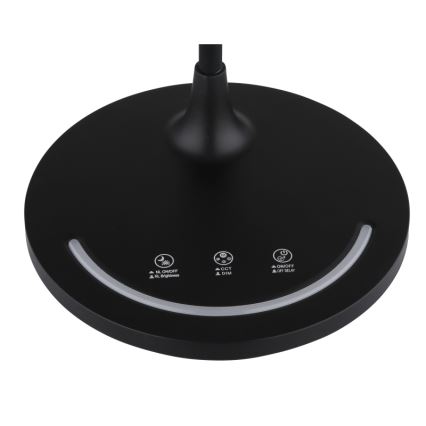 Globo - Lámpara de mesa flexible táctil LED regulable LED/12W/230V 3000/4000/6500K CRI 90 negra