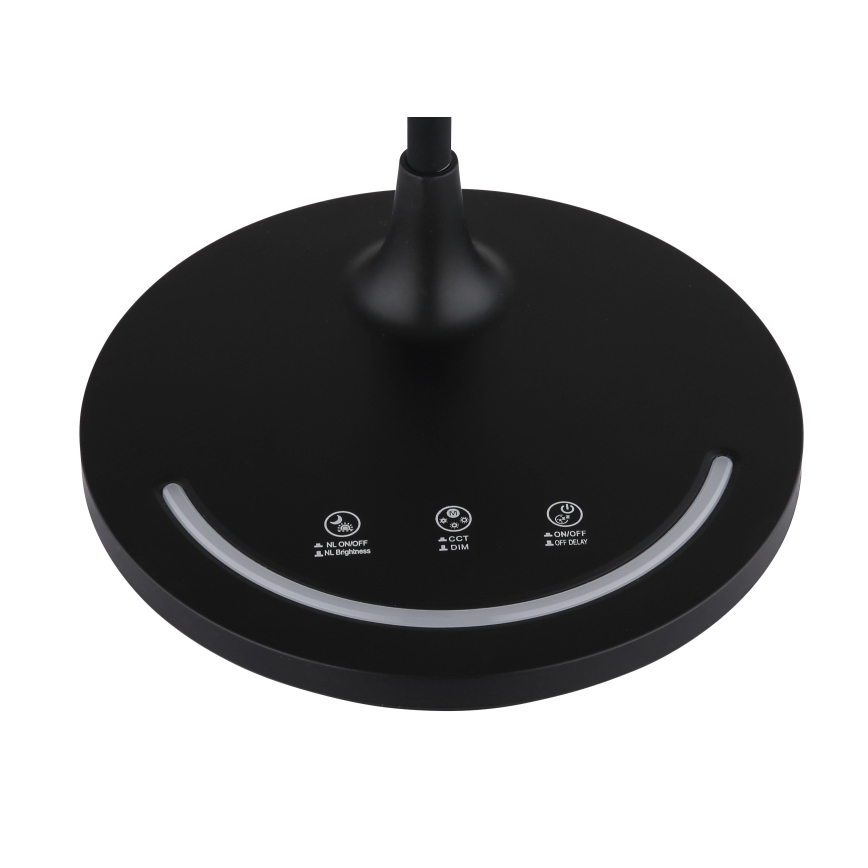 Globo - Lámpara de mesa flexible táctil LED regulable LED/12W/230V 3000/4000/6500K CRI 90 negra