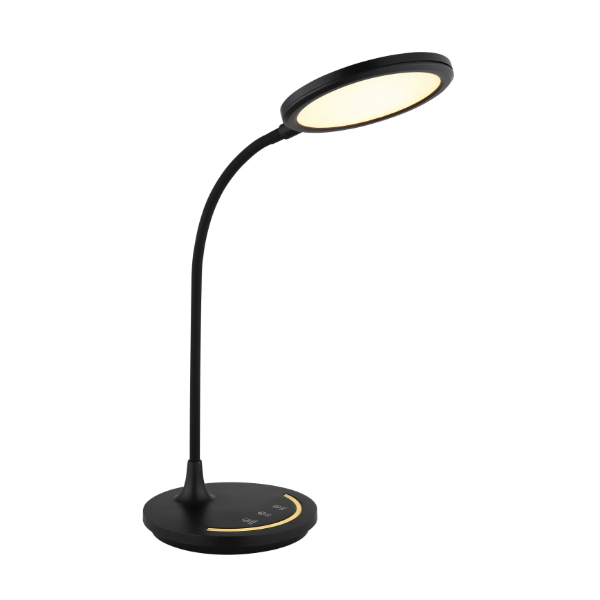 Globo - Lámpara de mesa flexible táctil LED regulable LED/12W/230V 3000/4000/6500K CRI 90 negra