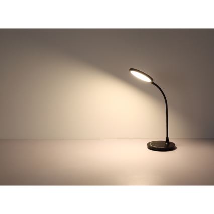 Globo - Lámpara de mesa flexible táctil LED regulable LED/12W/230V 3000/4000/6500K CRI 90 negra