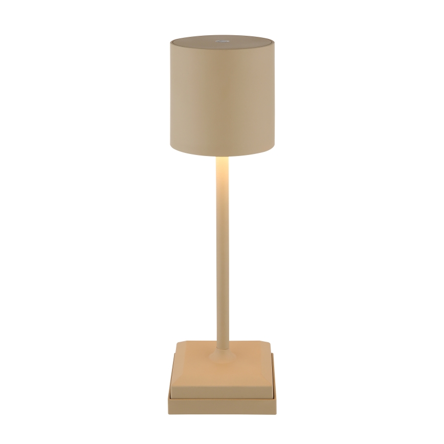 Globo - Lámpara de sobremesa LED regulable, táctil y recargable LED/1,5W/5V 2200 mAh beige