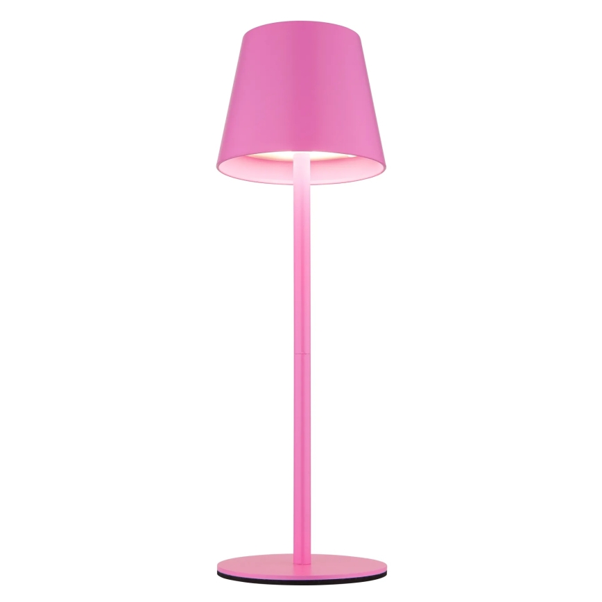 Globo - Lámpara de mesa exterior LED recargable, táctil y regulable 3 en 1 LED/3W/5V 3000/4000/5000K IP54 1800 mAh rosa