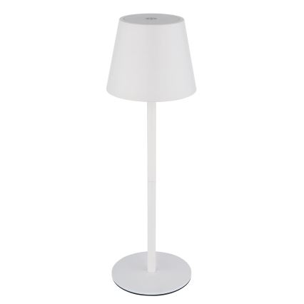 Globo - Lámpara de sobremesa exterior recargable táctil regulable 3 en 1 LED/3W/5V 3000/4000/5000K IP54 1800 mAh blanco