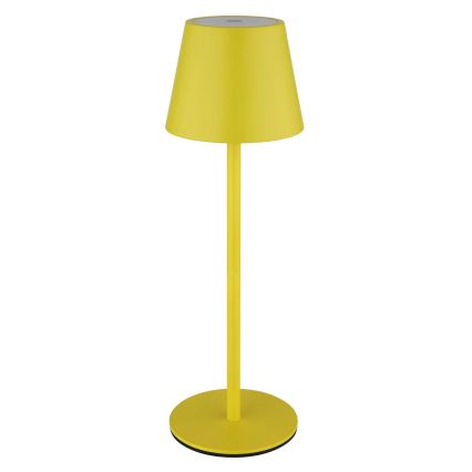 Globo - Lámpara de mesa exterior recargable táctil LED regulable 3 en 1 LED/3W/5V 3000/4000/5000K IP54 1800 mAh amarilla