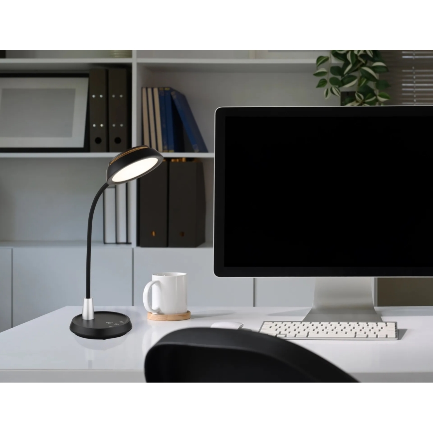 Globo - Lámpara de mesa táctil LED regulable LED/12W/230V 3000/4000/6500K negra