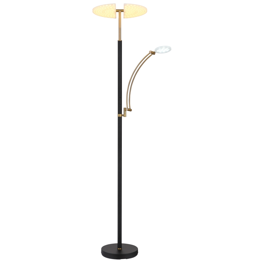 Globo - Lámpara de pie LED regulable LED/40W/230V + LED/5,5W 2700/4000/6000K negra
