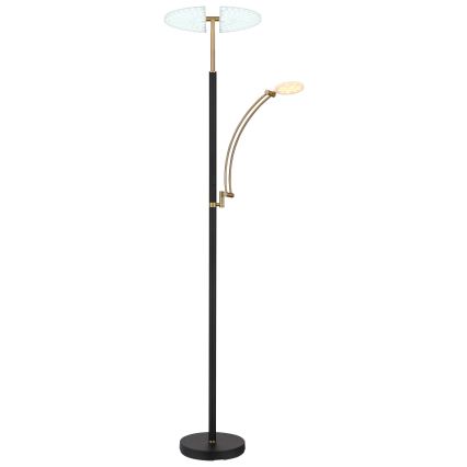 Globo - Lámpara de pie LED regulable LED/40W/230V + LED/5,5W 2700/4000/6000K negra