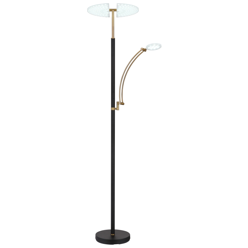 Globo - Lámpara de pie LED regulable LED/40W/230V + LED/5,5W 2700/4000/6000K negra