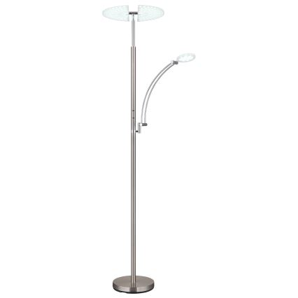 Globo - Lámpara de pie LED regulable LED/40W/230V + LED/5,5W 2700/4000/6000K cromo mate