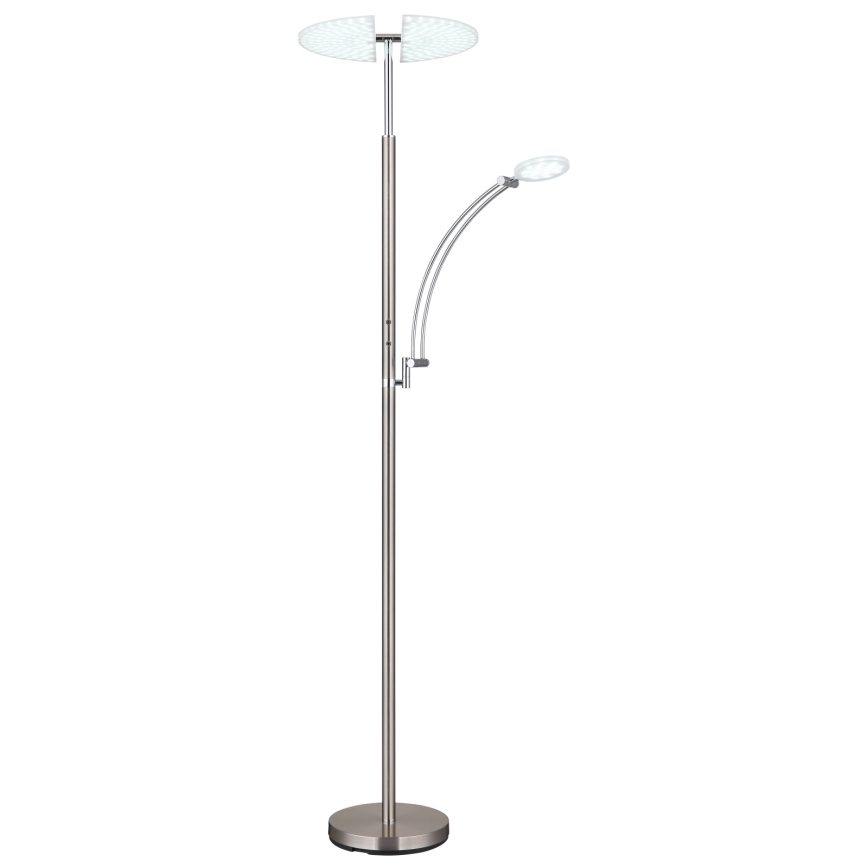 Globo - Lámpara de pie LED regulable LED/40W/230V + LED/5,5W 2700/4000/6000K cromo mate