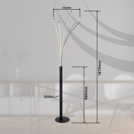 Globo - Lámpara de pie LED regulable LED/36W/230V 3000-6000K Wi-Fi Tuya + mando a distancia