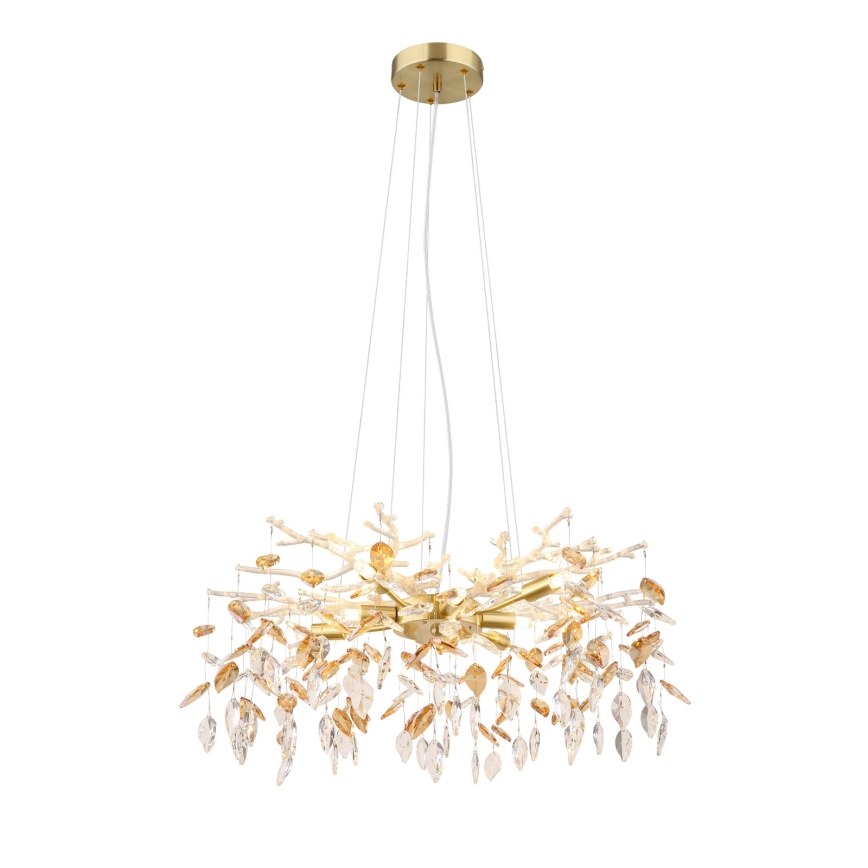 Globo - Lámpara colgante 8xG9/8W/230V diá. 61 cm dorado