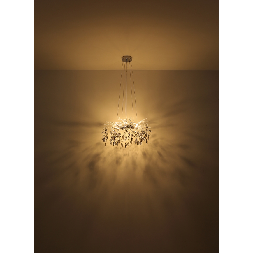 Globo - Lámpara colgante 8xG9/8W/230V diá. 61 cm cromo brillante