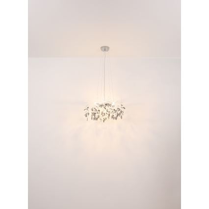 Globo - Lámpara colgante 8xG9/8W/230V diá. 61 cm cromo brillante
