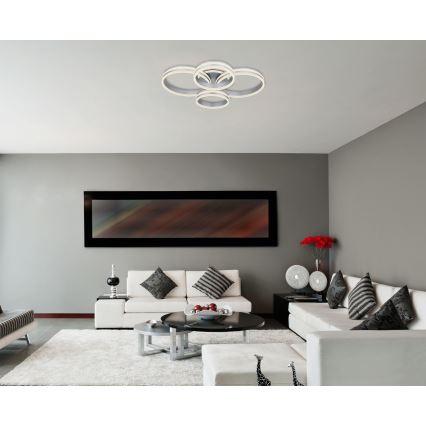 Globo - Lámpara de techo LED regulable LED/90W/230V 2700-6000K 68x85 cm + mando a distancia