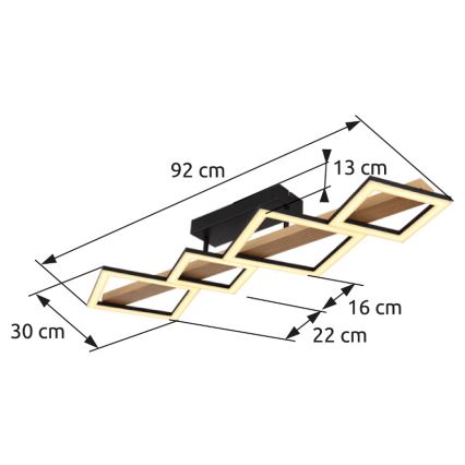 Globo - Plafón LED LED/35W/230V 3000K marrón
