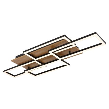 Globo - Lámpara de techo LED regulable LED/40W/230V 2700-6500K 32,5x87,5 cm marrón/negro + mando a distancia