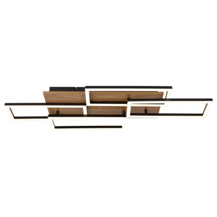 Globo - Lámpara de techo LED regulable LED/40W/230V 2700-6500K 32,5x87,5 cm marrón/negro + mando a distancia