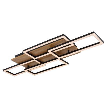 Globo - Lámpara de techo LED regulable LED/40W/230V 2700-6500K 32,5x87,5 cm marrón/negro + mando a distancia
