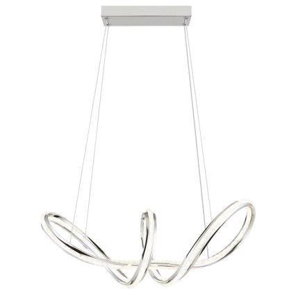 Globo - Lámpara colgante LED regulable con cable LED/45W/230V 2700-6000K cromado brillante + mando a distancia