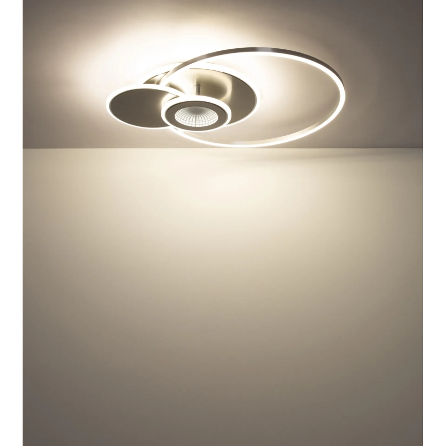 Globo - Lámpara de techo LED regulable LED/24W/230V 2700-6500K plateada + mando a distancia