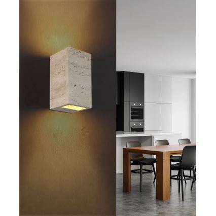 Globo - Aplique de pared LED 6W/230V 3000K travertino