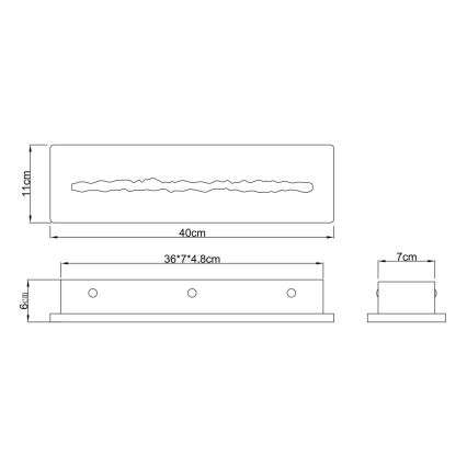 Globo - Aplique de pared LED/17W/230V 3000K