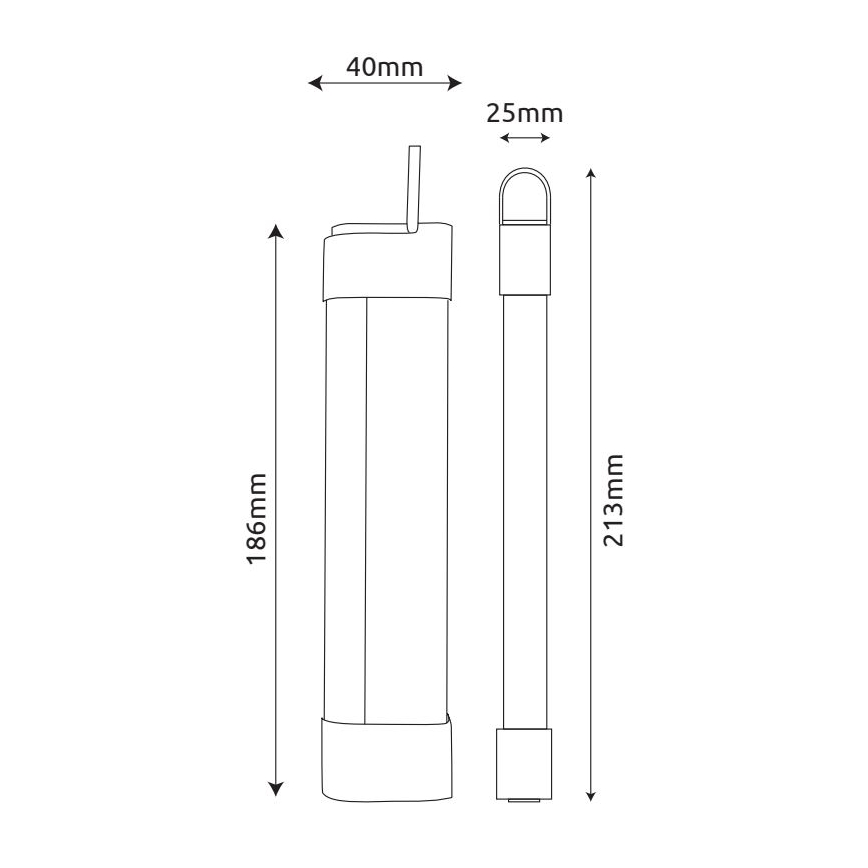 Globo - Lámpara LED recargable para debajo del mueble 3 en 1 LED/2W/5V 3000/4000/7000K 800 mAh
