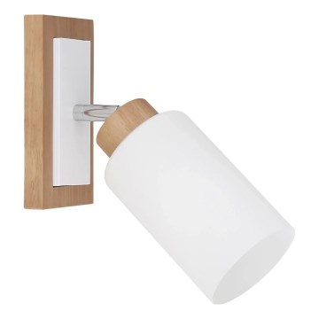 Globo - Aplique de pared 1xE27/60W/230V roble/blanco